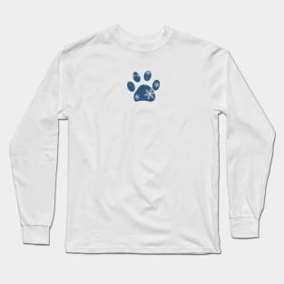 Paw print made of snowflakes Long Sleeve T-Shirt